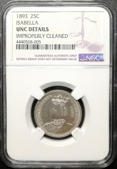 凡希社世界钱币微拍第六十九期 - 1893美国伊莎贝拉25分NGC-UNCD稀少