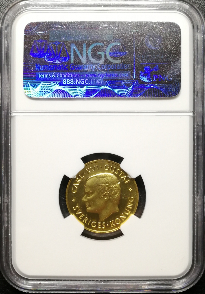 凡希社世界钱币微拍第六十九期 1995瑞典币中币1000克朗NGC-MS69