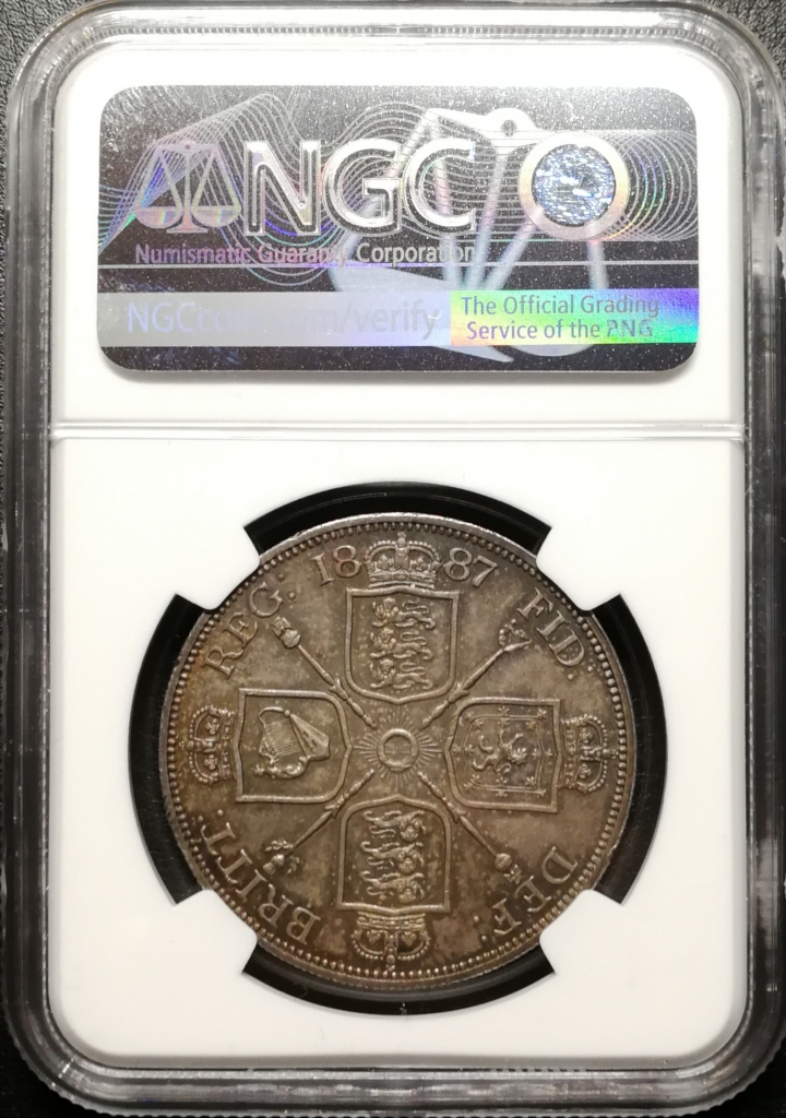 凡希社世界钱币微拍第六十九期 1887英国老维双佛罗林NGC-MS63