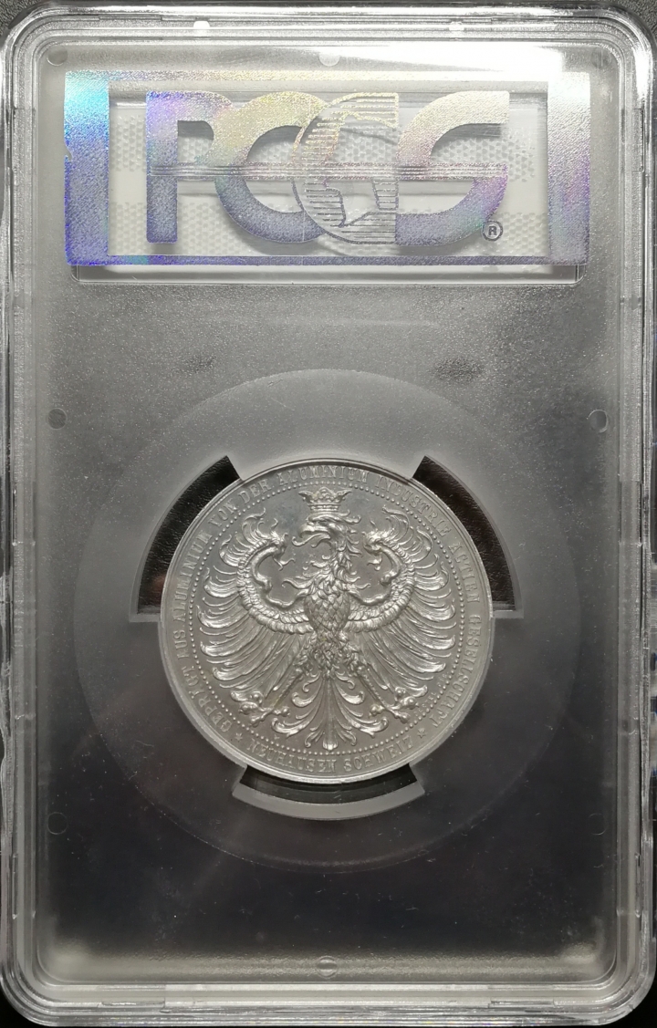 凡希社世界钱币微拍第六十九期 1891法兰克福国际电工展纪念章PCGS-SP63白色金属