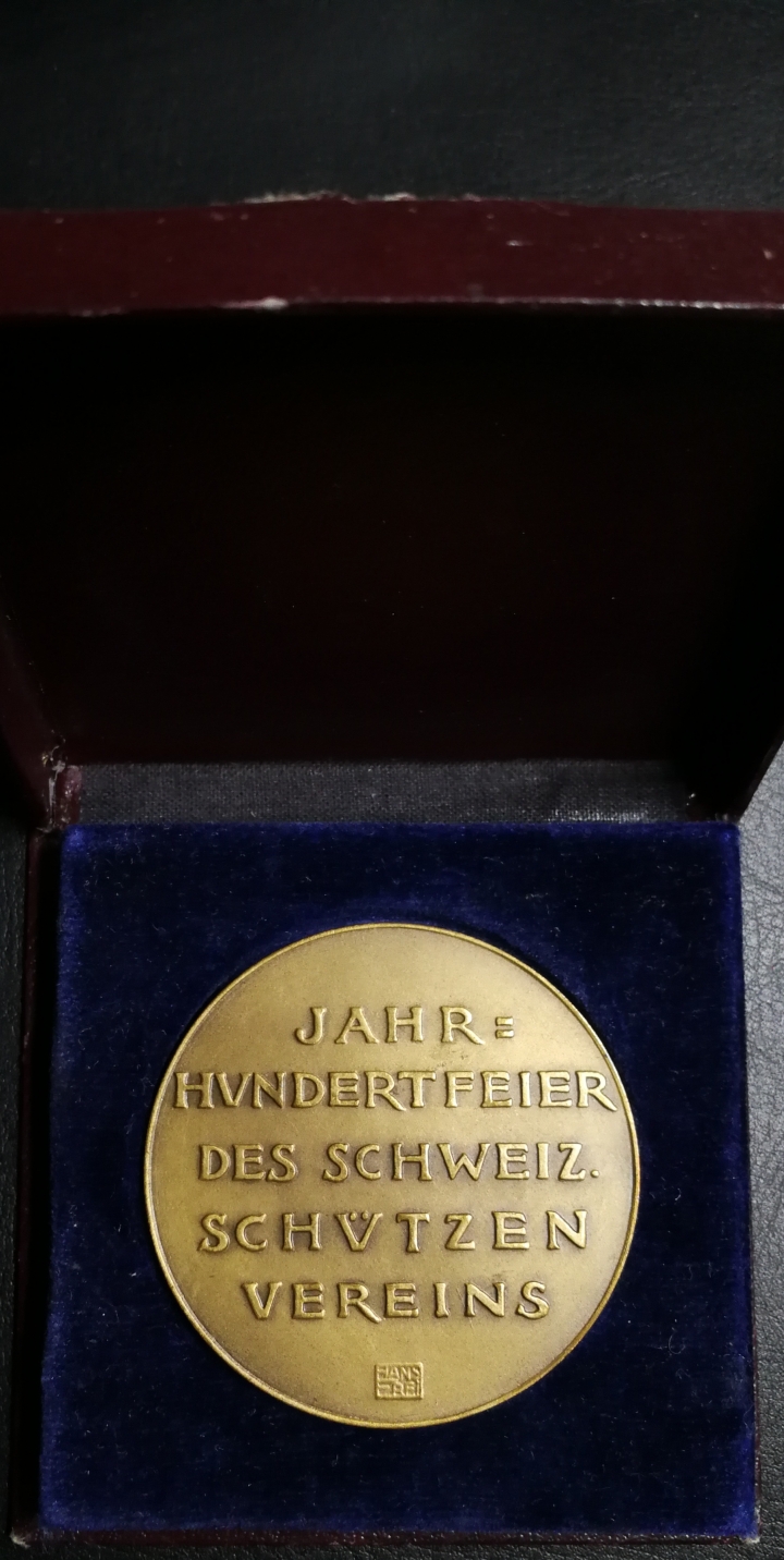 凡希社世界钱币微拍第六十九期 1924瑞士阿劳邦狩猎节铜章带原盒