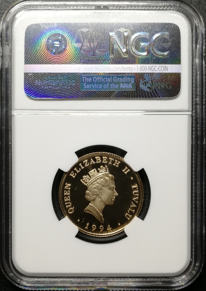 凡希社世界钱币微拍第六十九期 1994图瓦卢帆船100元金币NGC-PF69UC
