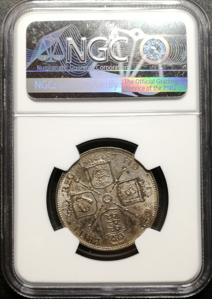 凡希社世界钱币微拍第六十九期 1887老维佛罗林NGC-MS62