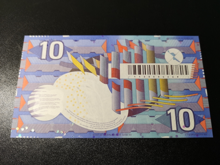 外钞收藏家第六十期拍卖 荷兰齿轮版10盾 全新unc  绝品