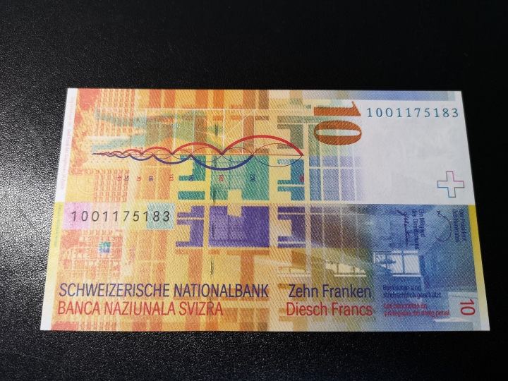 外钞收藏家第六十期拍卖 瑞士2010年10法郎   全新unc