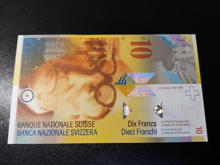 外钞收藏家第六十期拍卖 瑞士2010年10法郎   全新unc