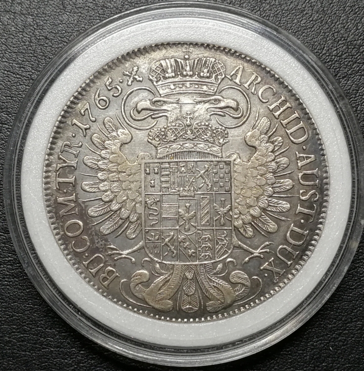 凡希社世界钱币微拍第七十期 1765奥地利特蕾莎原铸泰勒XF