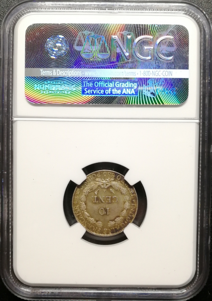 凡希社世界钱币微拍第七十期 1916A法属印度支那10分NGC-MS61