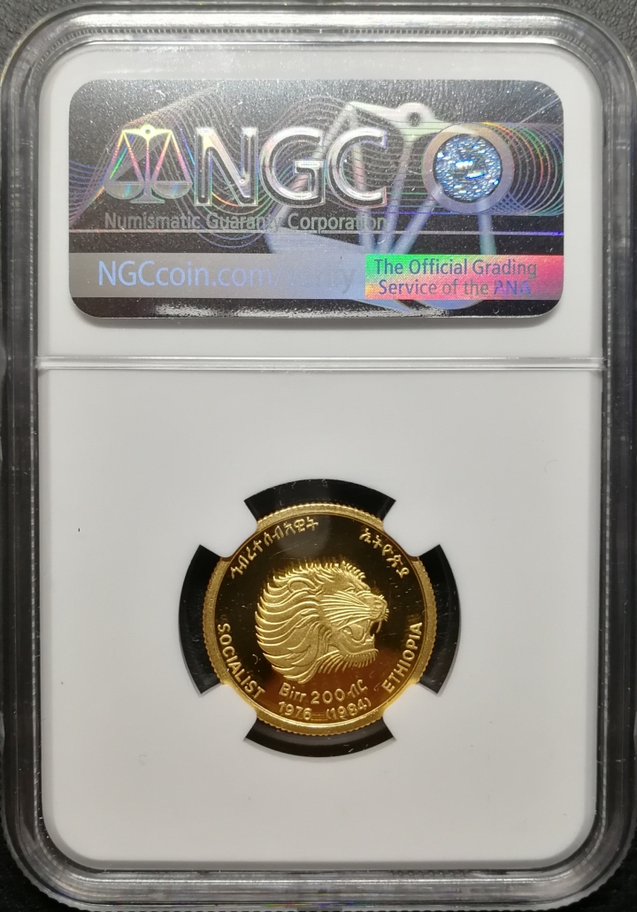 凡希社世界钱币微拍第七十期 稀!1984年埃塞俄比亚妇女年金币NGC-PF66