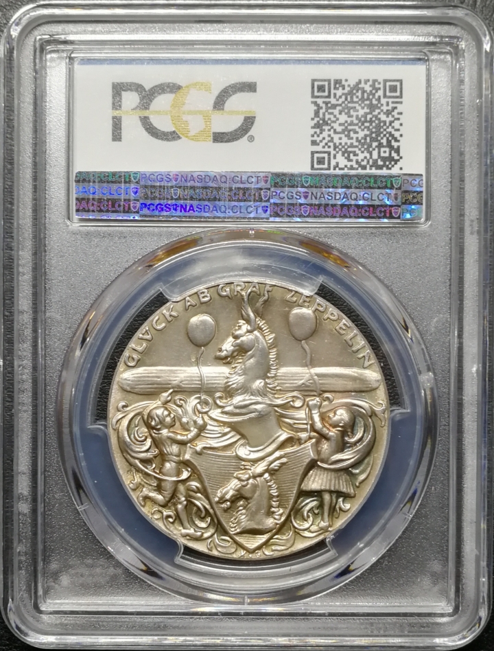 凡希社世界钱币微拍第七十期 1928德国齐柏林诞辰银章卡尔哥茨作品PCGS-SP65
