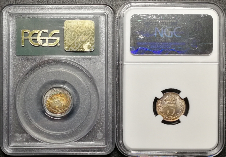 凡希社世界钱币微拍第七十期 1897/1900老维批纱3D一对MS64