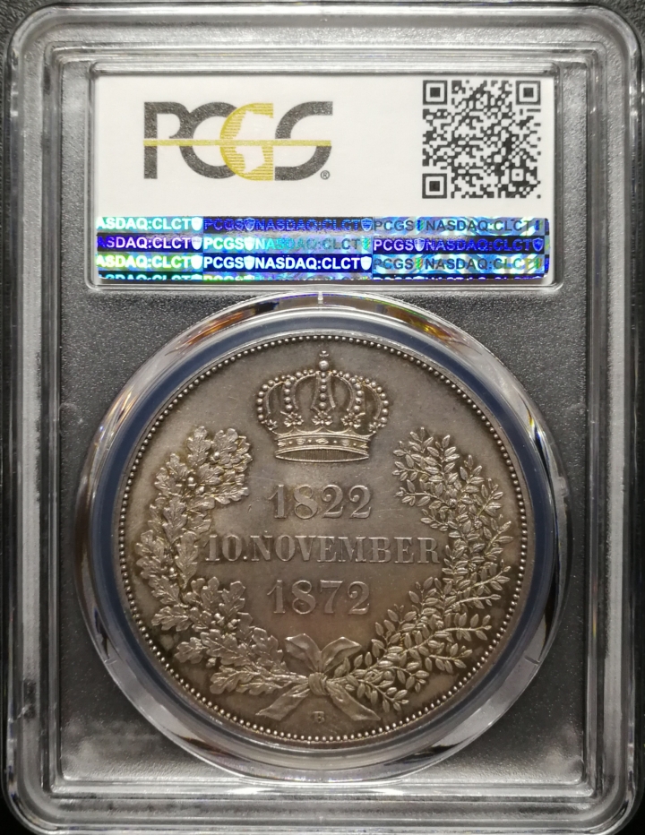 凡希社世界钱币微拍第七十期 1872萨克森金婚2泰勒PCGS-MS63