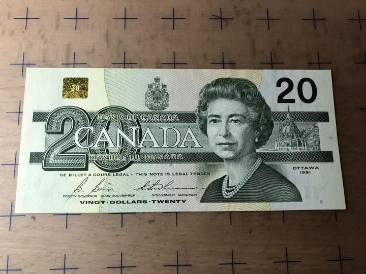 收藏联盟第六十九期拍卖裸钞场 加拿大9120纸币UNC-