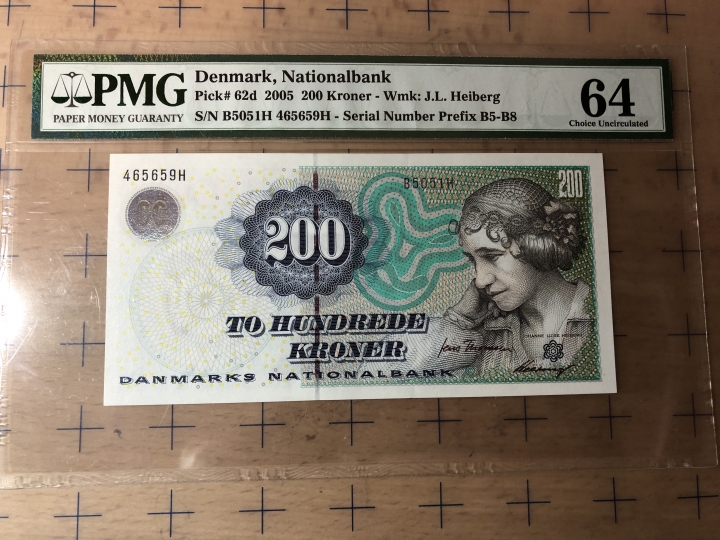 收藏联盟第七十期拍卖 丹麦05200 浮雕版 PMG64