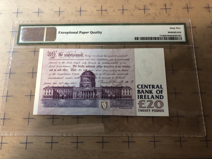 收藏联盟第七十期拍卖 爱尔兰9420大头娃娃 PMG65E