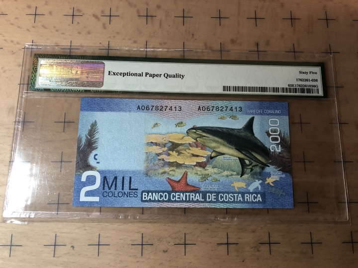 收藏联盟第七十期拍卖 哥斯达黎加 152000 PMG65E