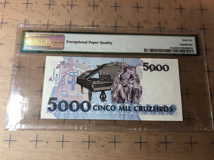 收藏联盟第七十期拍卖 巴西935000 PMG66E