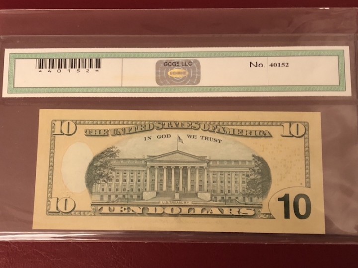 收藏联盟第七十一期拍卖 美国0410补号 GCGS67