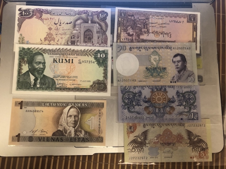 收藏联盟第七十一期拍卖 外国纸币七张  UNC