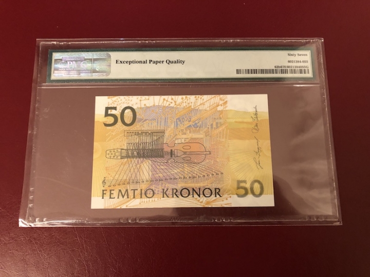 收藏联盟第七十一期拍卖 瑞典2003版夜莺 PMG67E