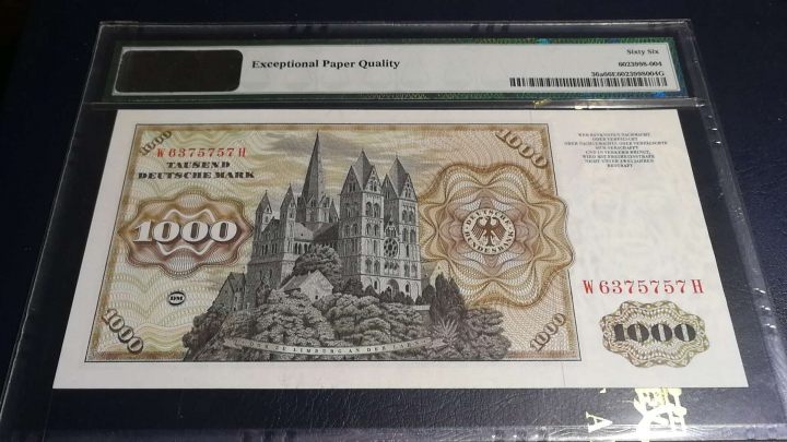 收藏联盟第七十一期拍卖 德国倒二版771000舍那 PMG66E