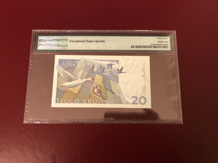 收藏联盟第七十一期拍卖 瑞典初版骑鹅 PMG67E