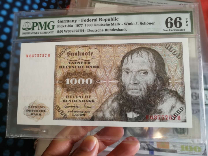 收藏联盟第七十一期拍卖 德国倒二版771000舍那 PMG66E