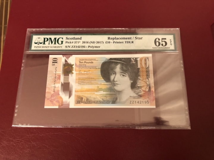 收藏联盟第七十一期拍卖 苏格兰1610 补号 PMG65E