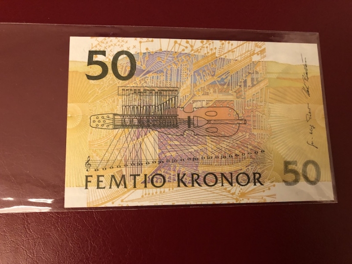 收藏联盟第七十一期拍卖 瑞典初夜莺50克朗 UNC