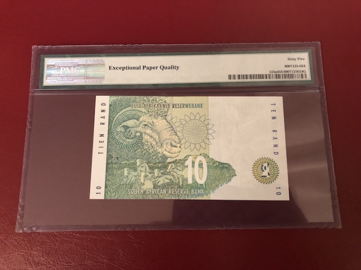 收藏联盟第七十一期拍卖 南非9310 首发3A PMG65E