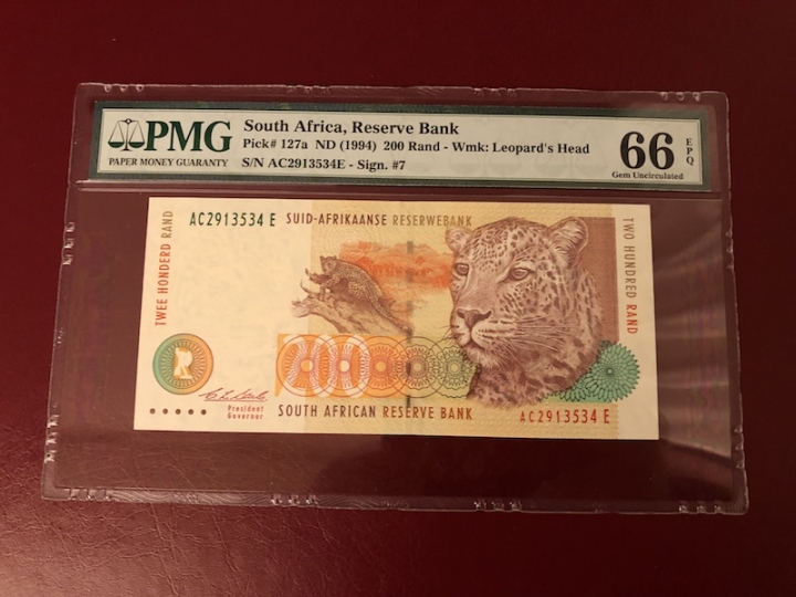 收藏联盟第七十一期拍卖 南非94200 PMG66E
