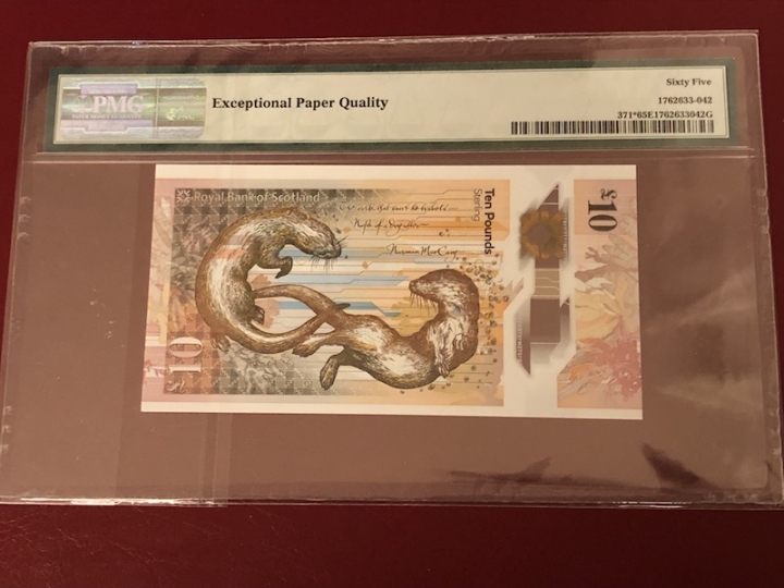 收藏联盟第七十一期拍卖 苏格兰1610 补号 PMG65E