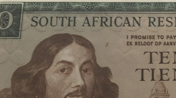 收藏联盟第七十一期拍卖 南非白人统治时期老版10兰特 UNC