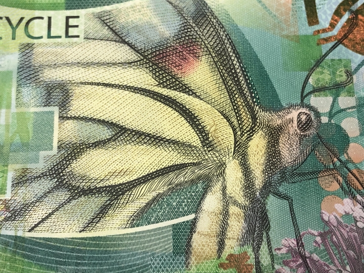 收藏联盟第七十二期拍卖 蝴蝶测试钞5张连号绝品UNC