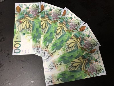 收藏联盟第七十二期拍卖 - 蝴蝶测试钞5张连号绝品UNC