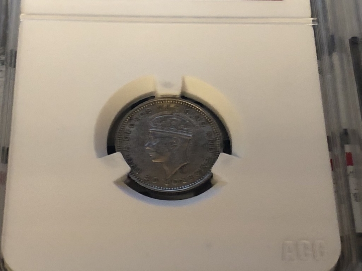 收藏联盟第七十二期拍卖 英属马来亚银币五枚 ACG评级AU55-58