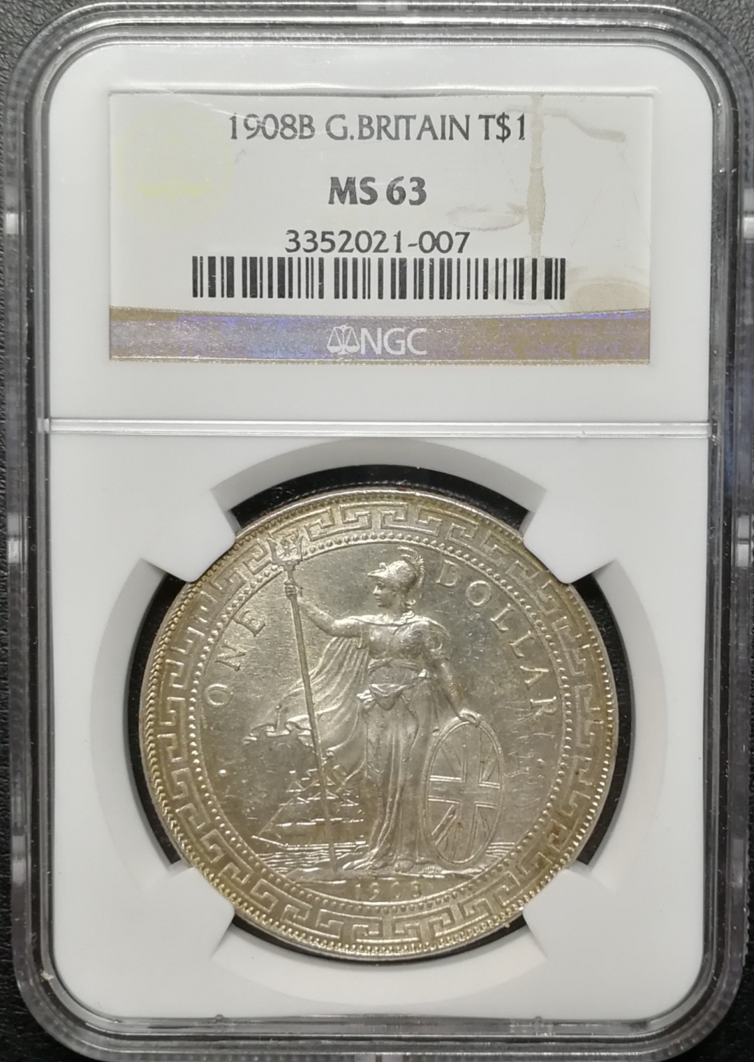 凡希社世界钱币微拍第七十四期 1908B站洋港光NGC-MS63