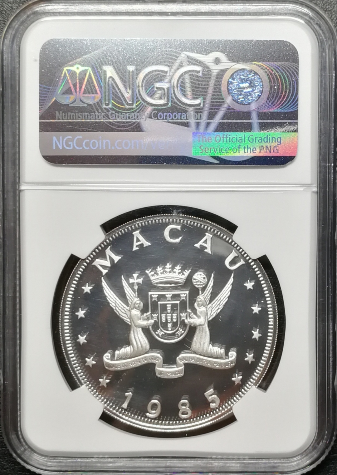 凡希社世界钱币微拍第七十四期 1985澳门牛年100元银币NGC-PF69UC