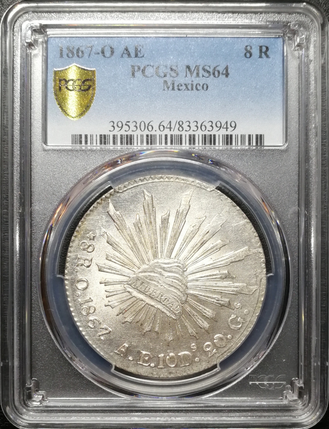 凡希社世界钱币微拍第七十四期 1867O-AE墨西哥鹰洋PCGS-MS64稀有版收藏级