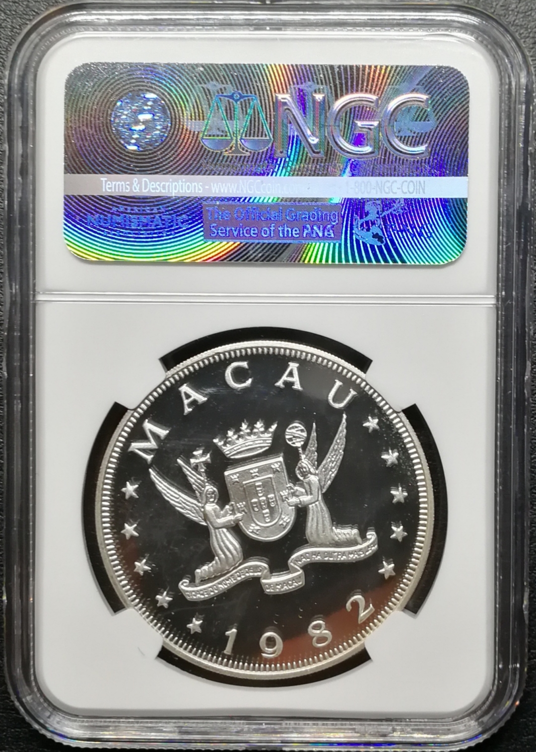 凡希社世界钱币微拍第七十四期 1982P澳门狗年100元银币NGC-PF69UC