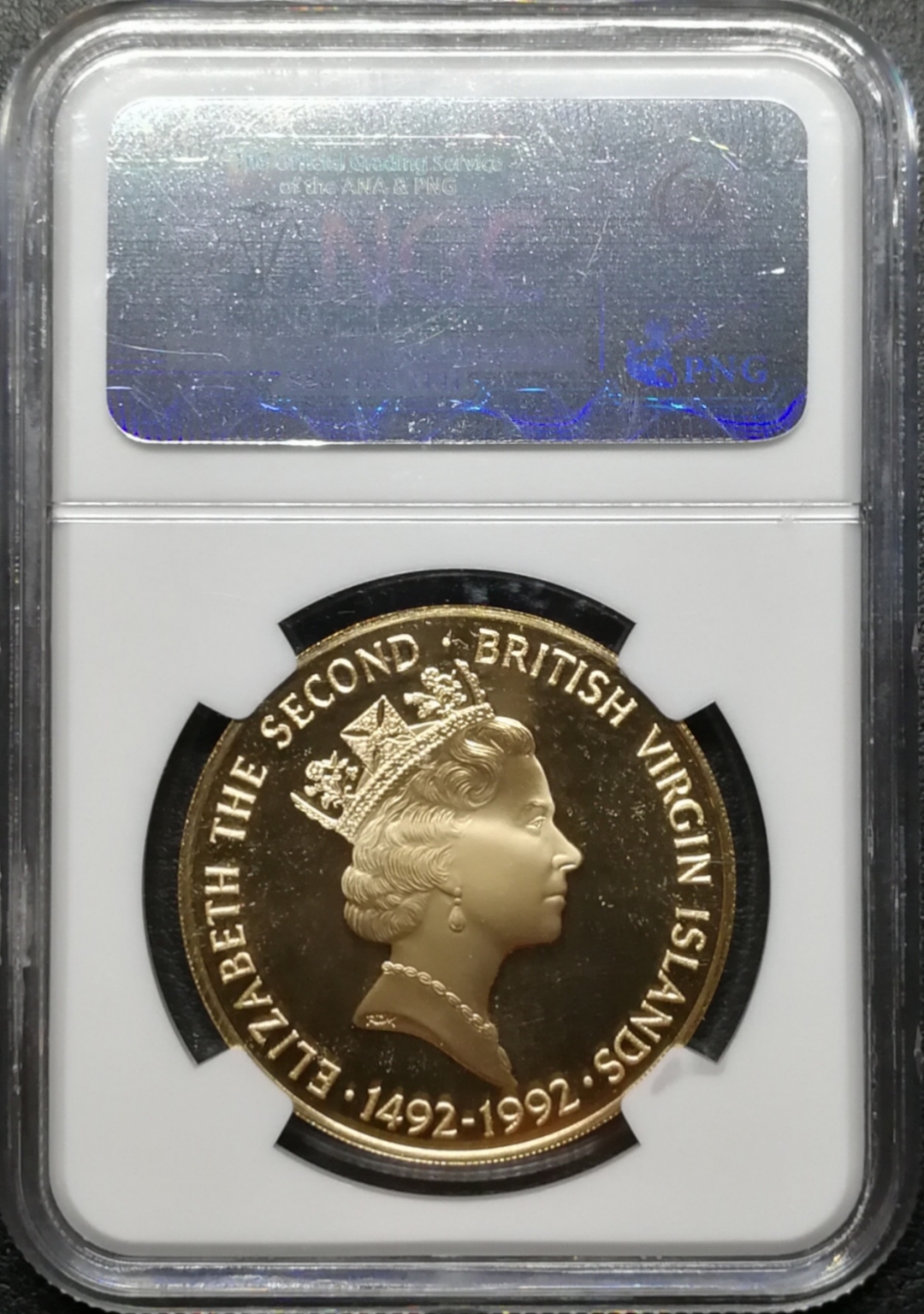 凡希社世界钱币微拍第七十四期 1992英属维尔京哥伦布500元金币NGC-PF69UC