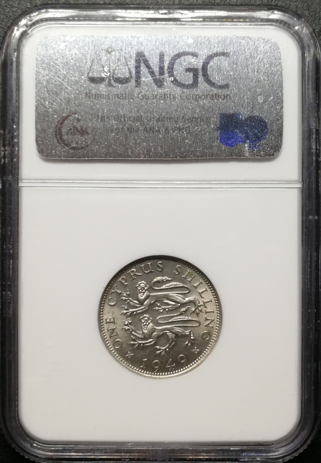 凡希社世界钱币微拍第七十四期 1949塞浦路斯乔六先令NGC-MS64