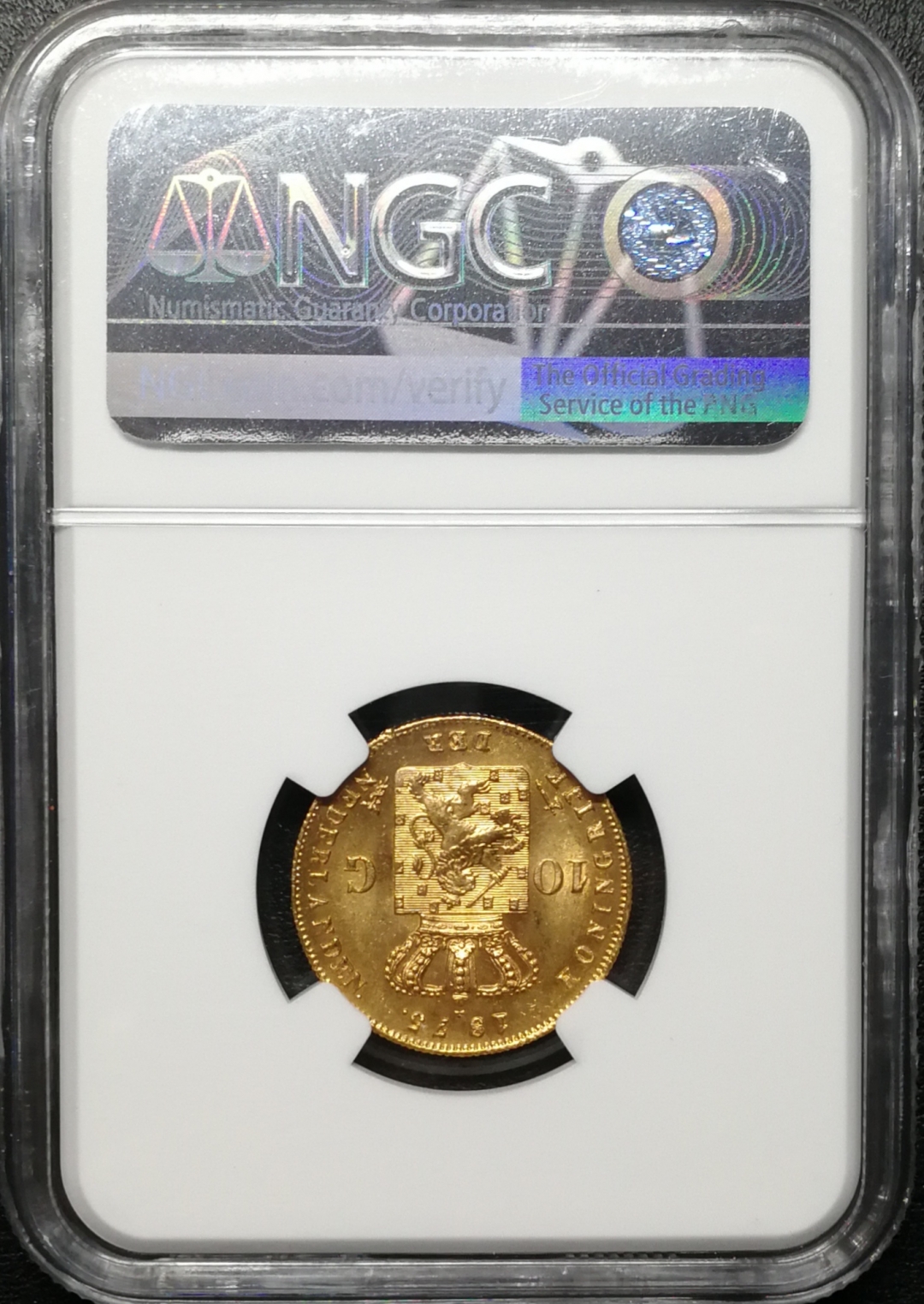 凡希社世界钱币微拍第七十四期 1875荷兰10盾金币NGC-MS65