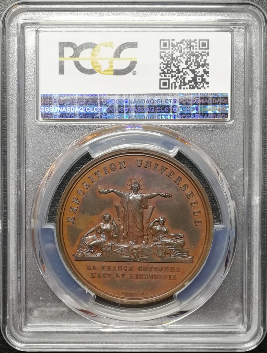 凡希社世界钱币微拍第七十四期 1845拿破仑三世纪念铜章PCGS-SP63