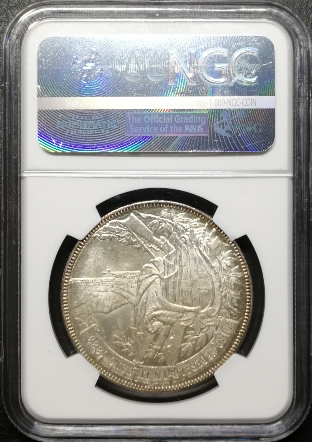 凡希社世界钱币微拍第七十四期 1883瑞士卢加诺射击节5法郎NGC-MS63