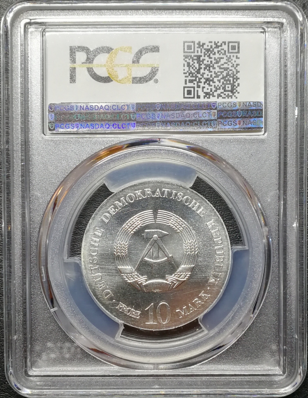 凡希社世界钱币微拍第七十四期 1977东德马德堡半球银样币PCGS-SP67