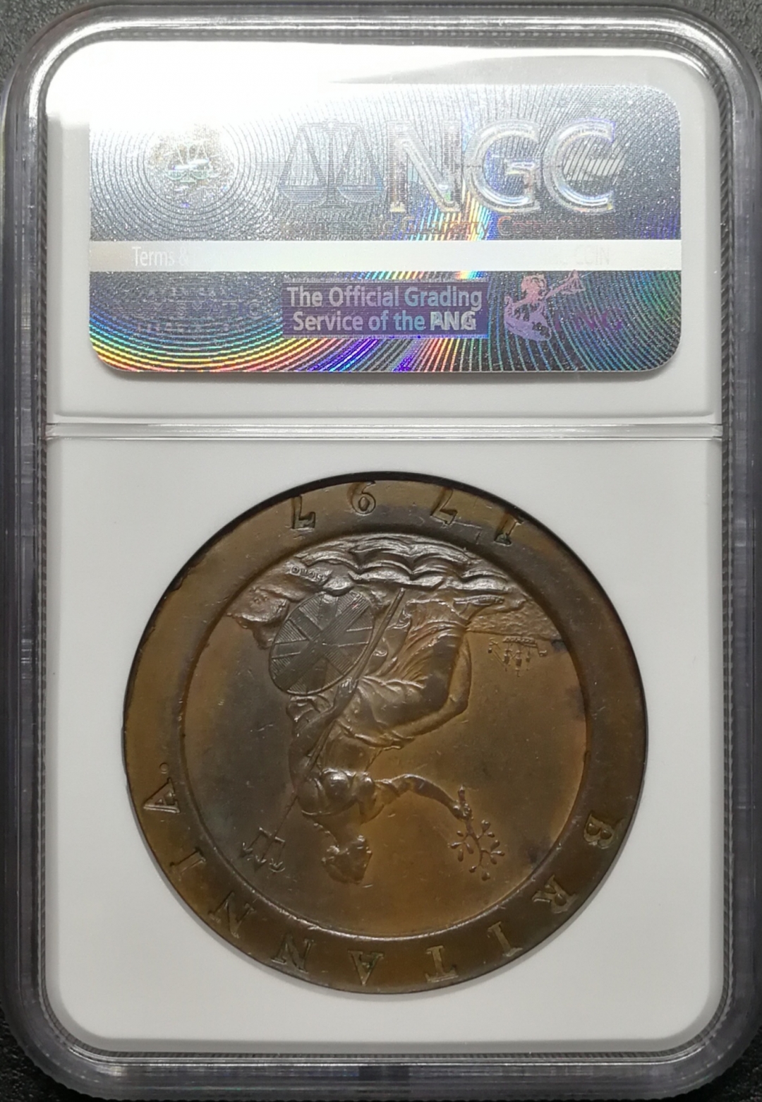 凡希社世界钱币微拍第七十四期 1797乔三车轮两便士大铜NGC-AU55