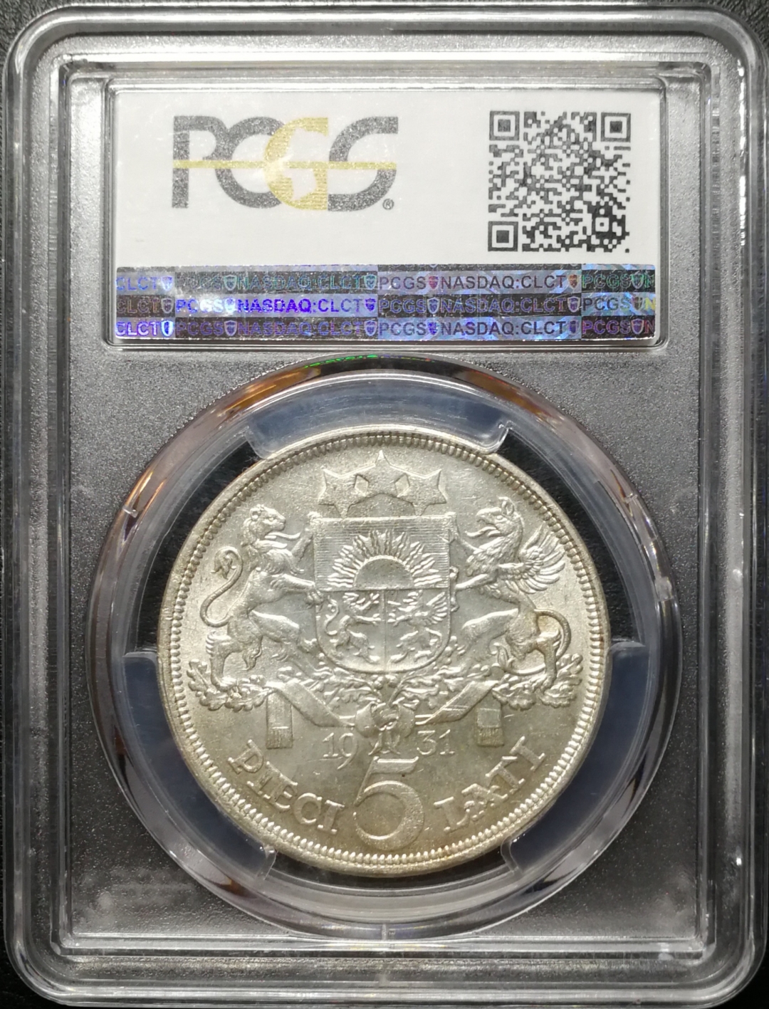 凡希社世界钱币微拍第七十四期 1931拉脱维亚5L大银PCGS-MS63