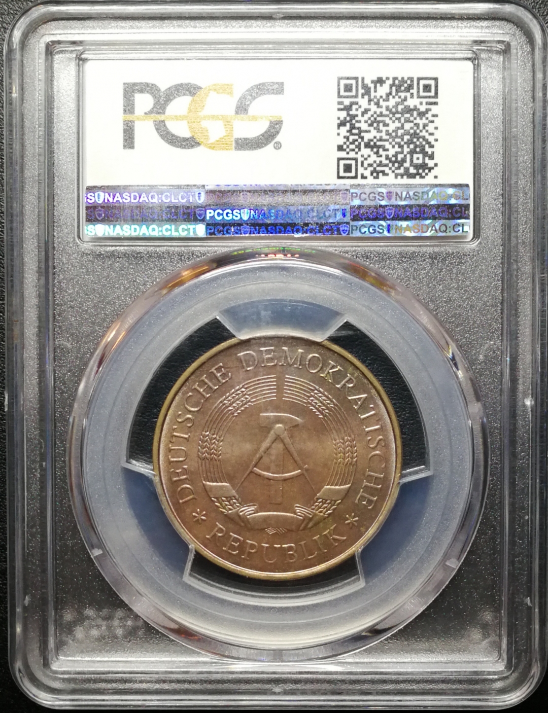 凡希社世界钱币微拍第七十四期 1969东德5马克白铜版PCGS-MS64