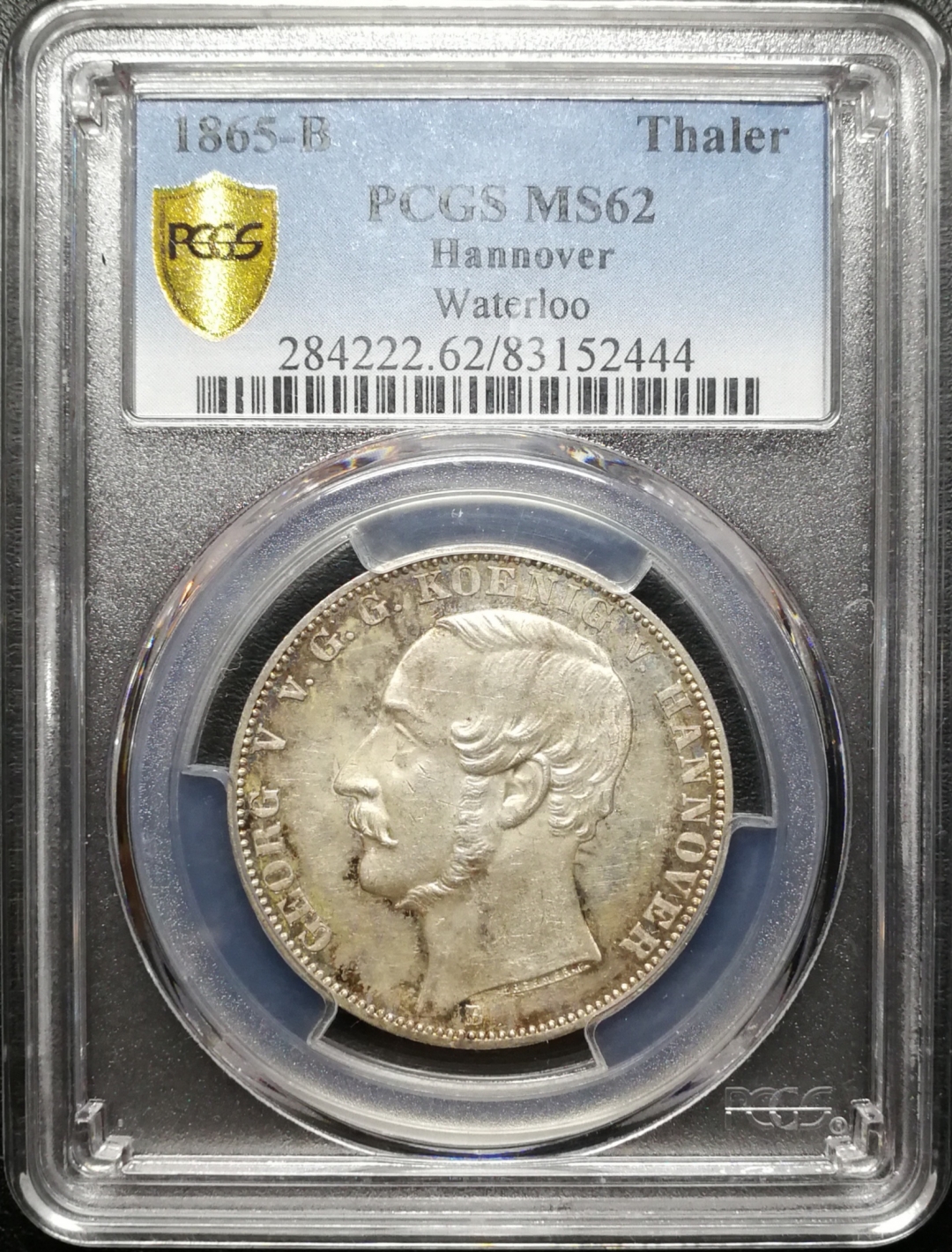 凡希社世界钱币微拍第七十四期 1865汉诺威泰勒PCGS-MS62